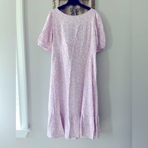 NWT Women’s Who What Wear Lavender/White Floral Tie Backless Maxi Dress (XXL)